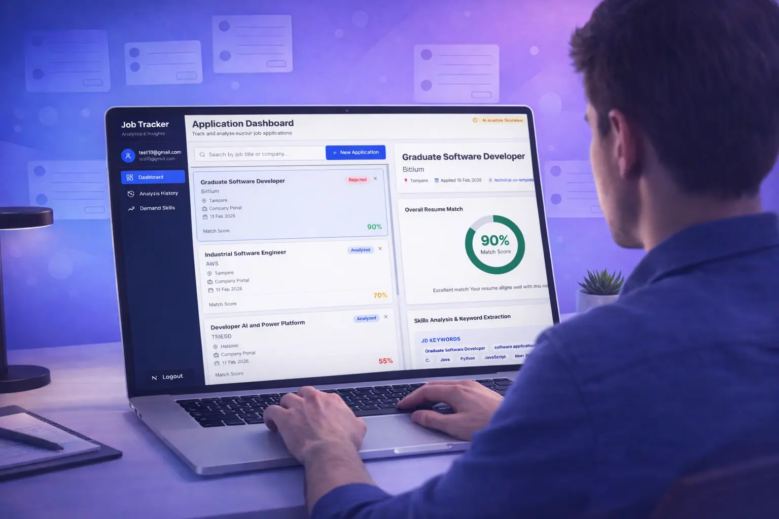 JobTracker AI-assisted video thumbnail