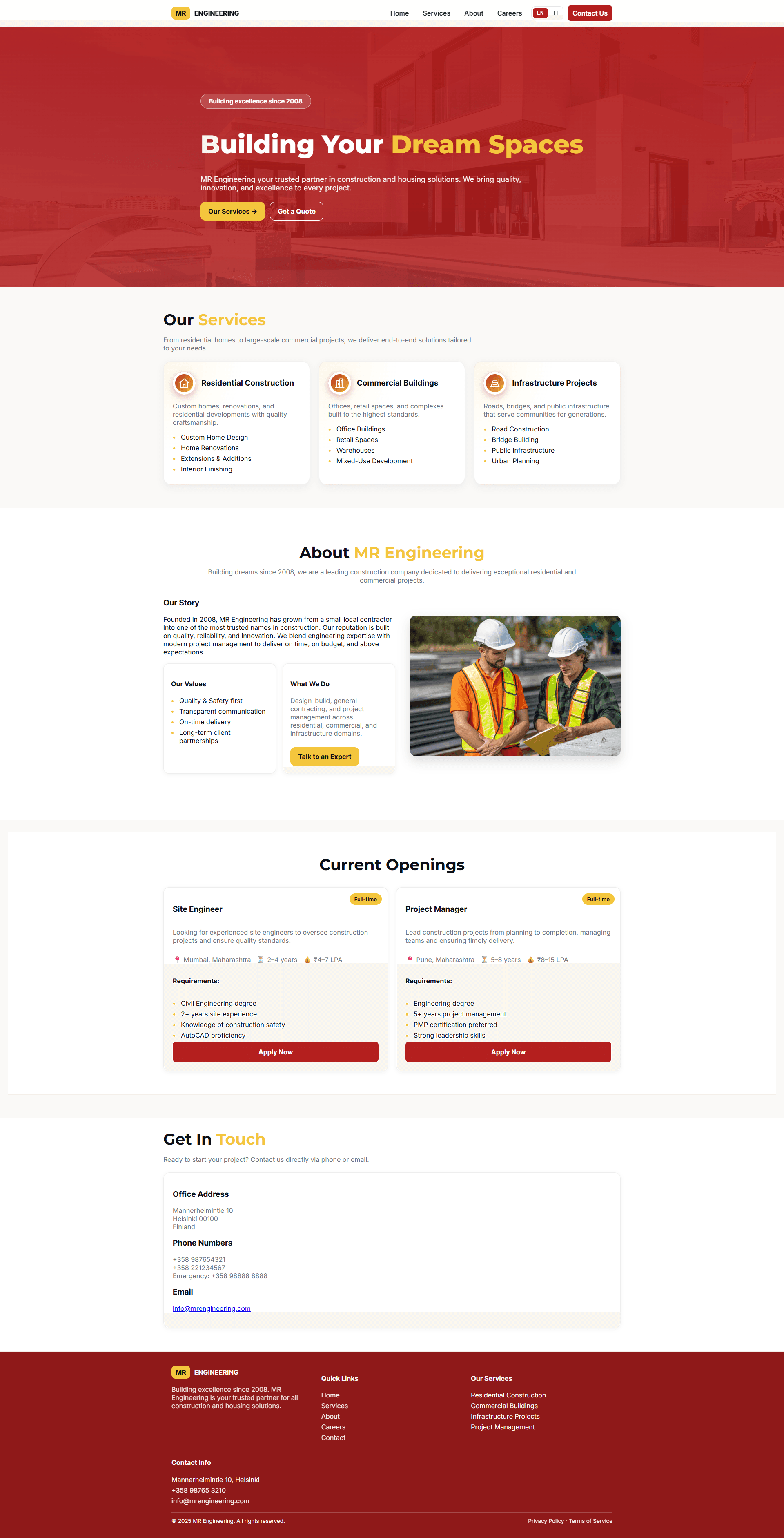 MREngineering website thumbnail